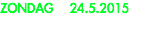 ZONDAG 24.5.2015